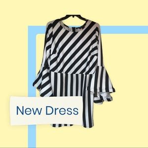 Cute black and white formal dress.